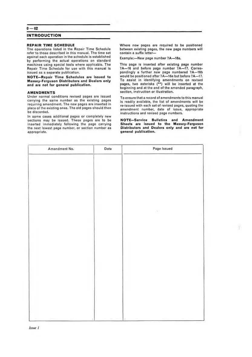 Massey Ferguson MF675 MF690 MF698 Tractor Service & Repair Manual preview page 4