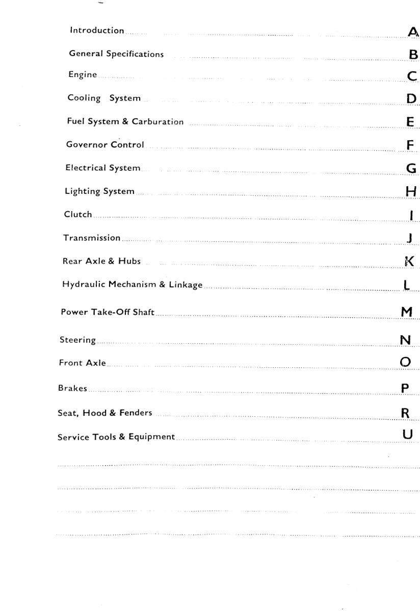 Massey Ferguson TE-A20 TE-D20 Tractor Service & Repair Manual preview page 2