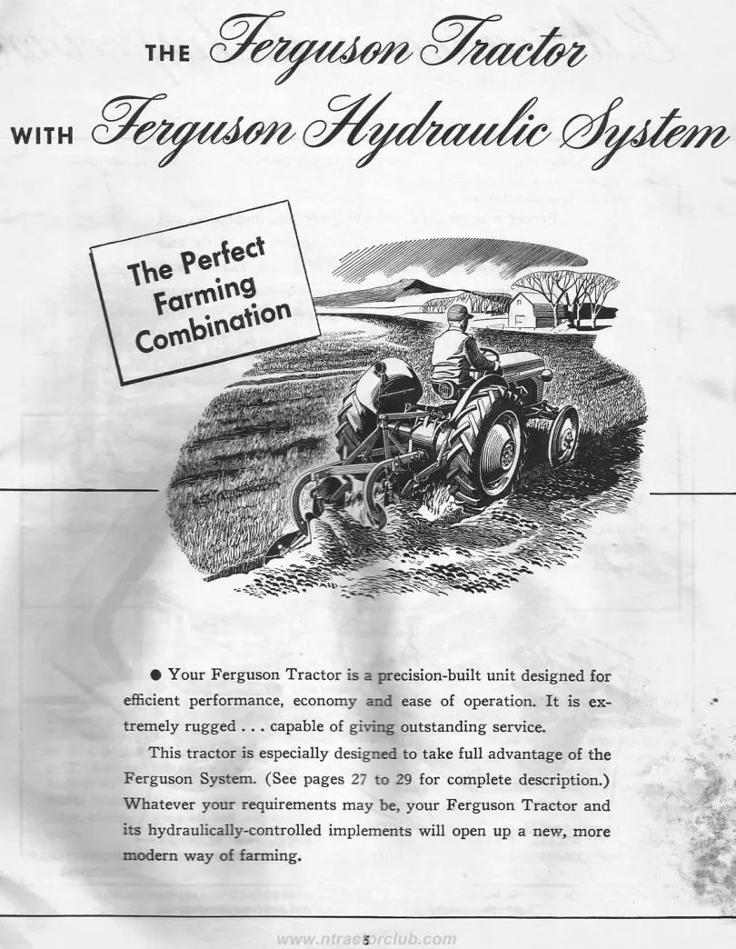 Massey Ferguson To-20 Tractor Operator's Manual preview page 6