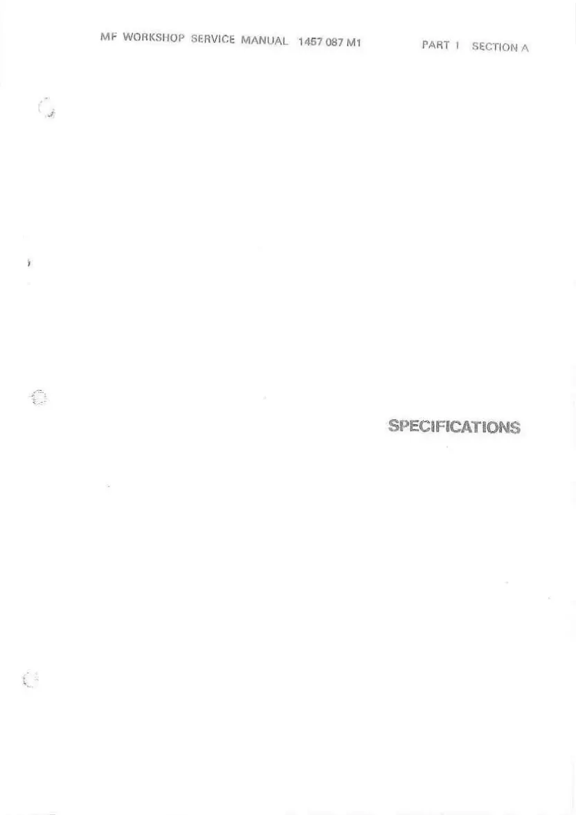 Massey Ferguson Tractor MF50B MF 50B Series Service & Repair Manual preview page 1