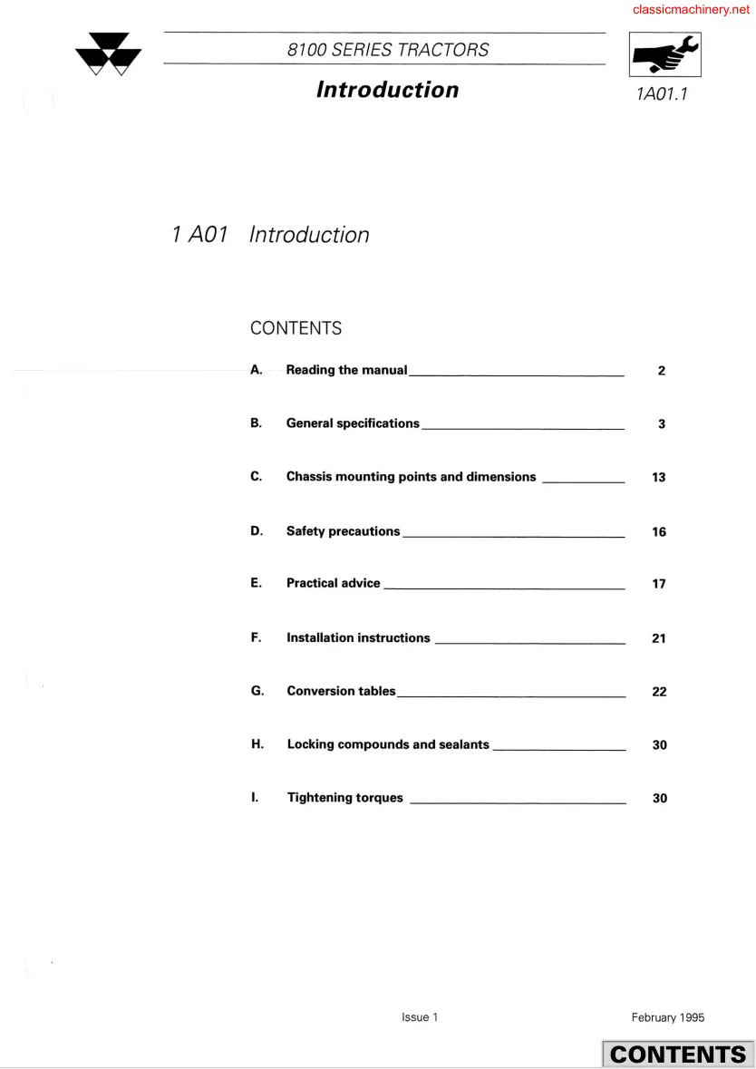 Massey Ferguson Tractor Service & Repair Manual preview page 4