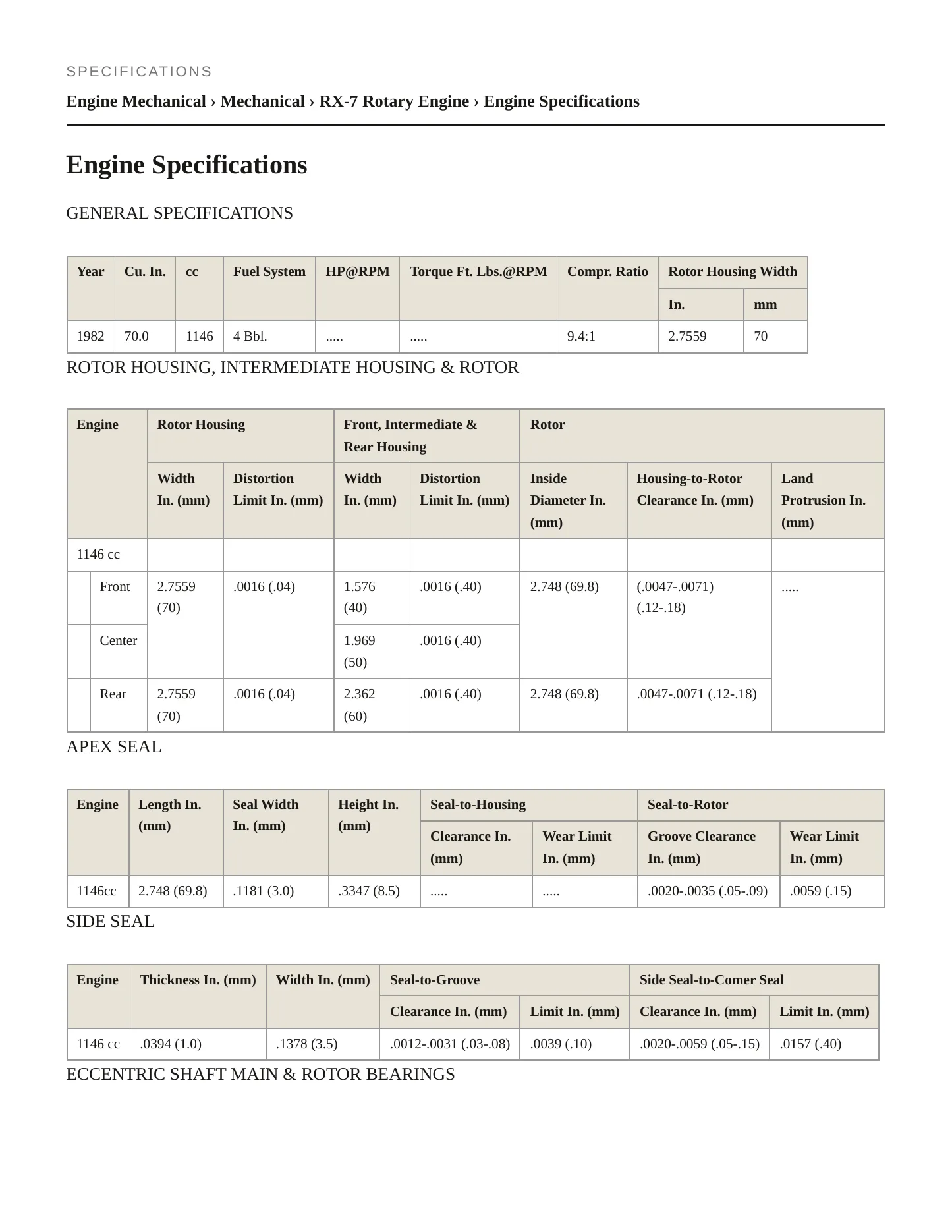 1982 Mazda RX-7 Service and Repair Manual preview page 2