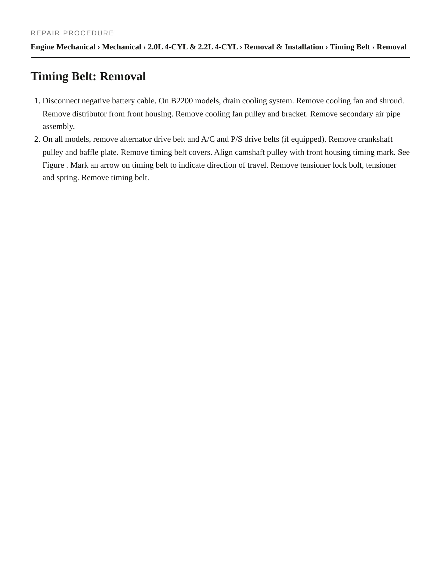 1987 Mazda B2000 service manual page 3