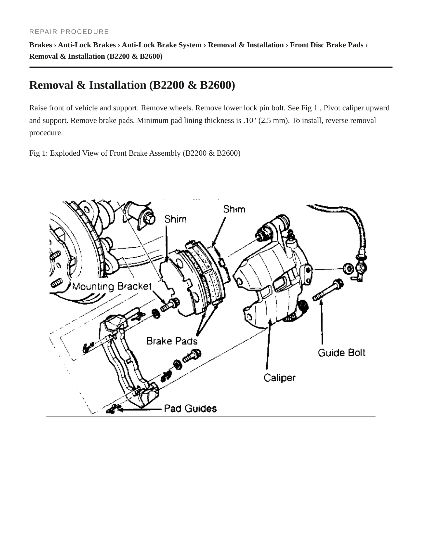 1988 Mazda B2600 Service and Repair Manual preview page 3