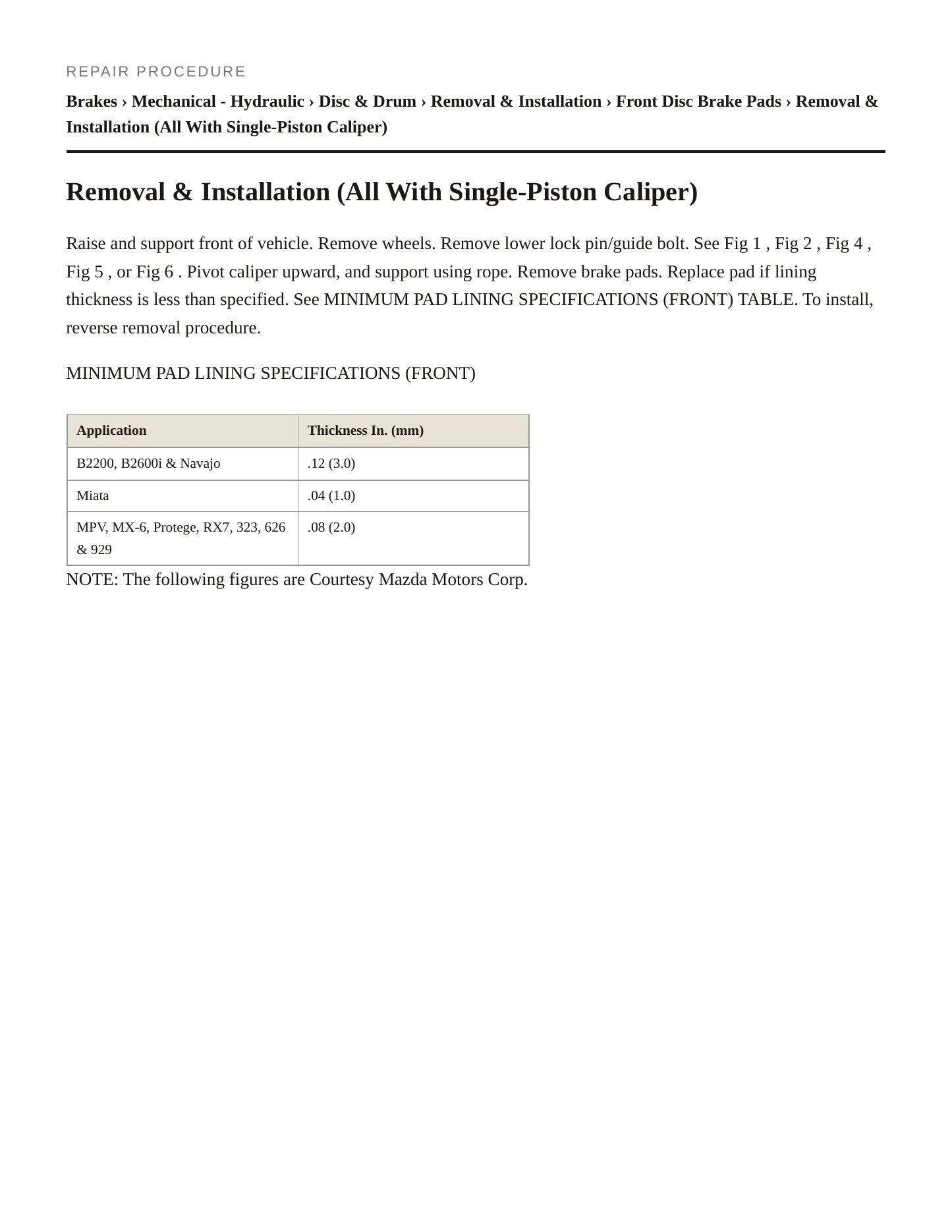 1991 Mazda B2200 Service and Repair Manual preview page 3