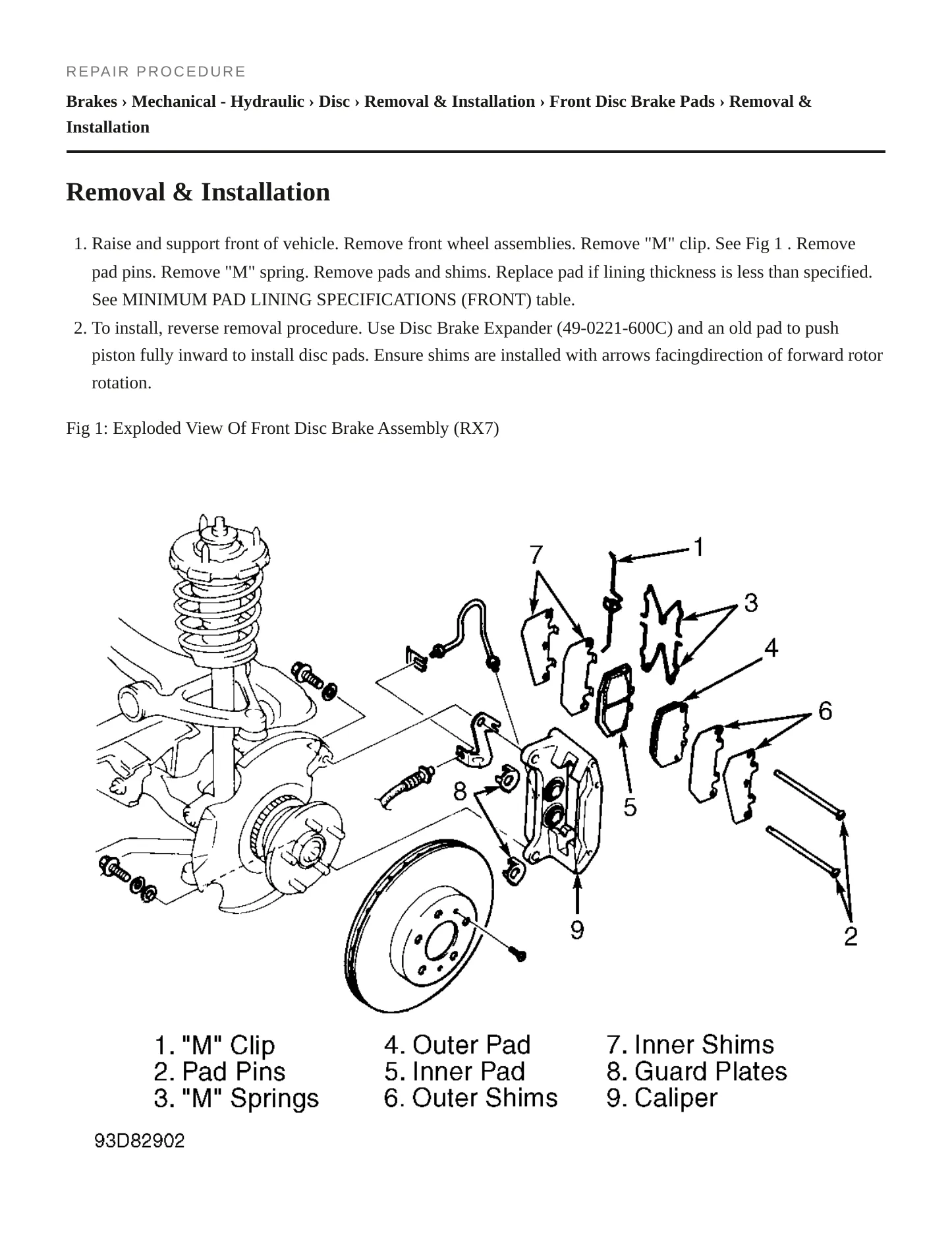1993 Mazda RX-7 Service and Repair Manual preview page 3