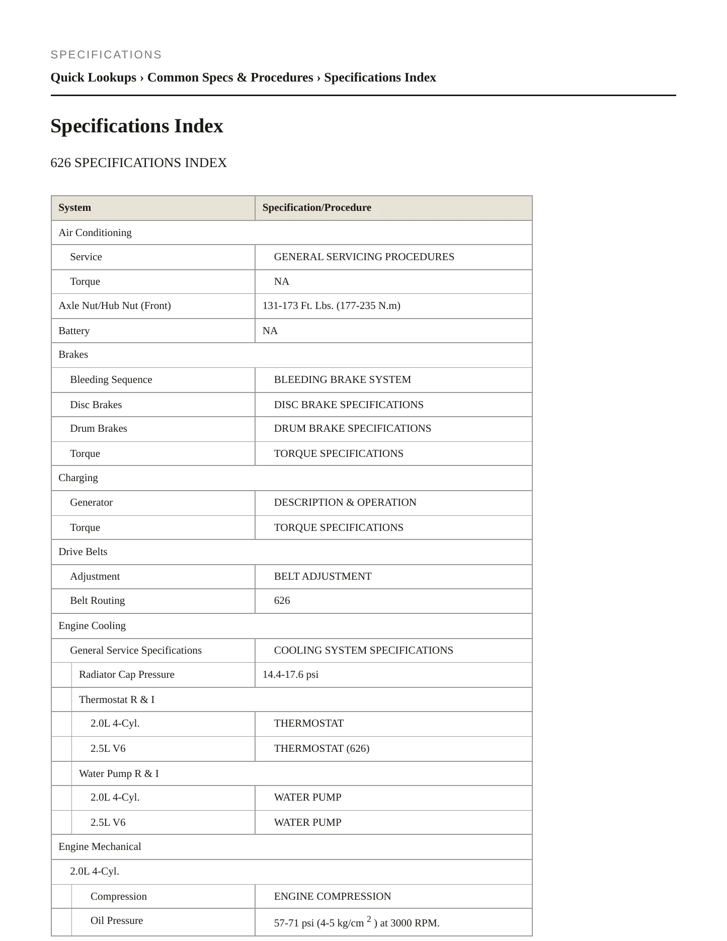 2000 Mazda 626 Service and Repair Manual preview page 2