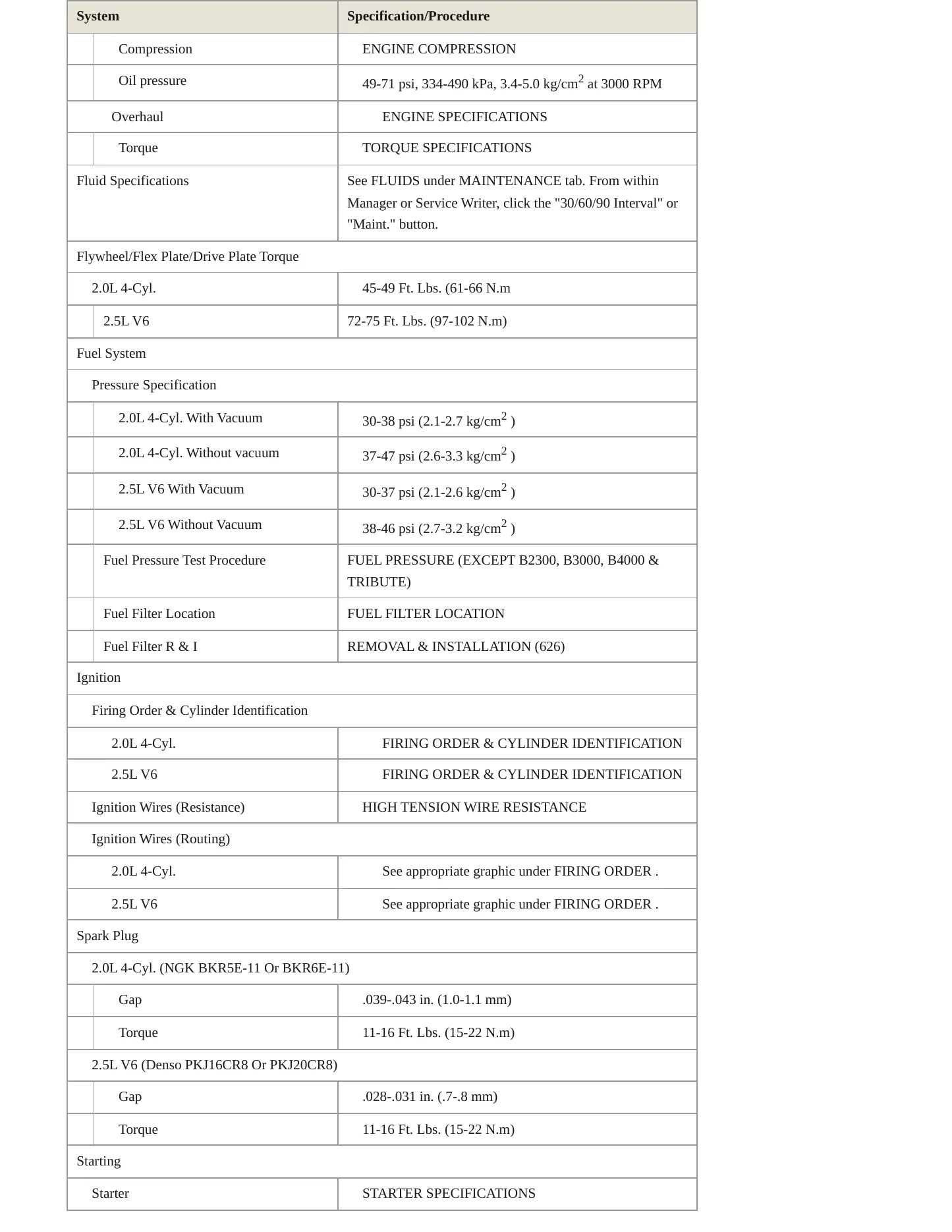 2002 Mazda 626 Service and Repair Manual preview page 3