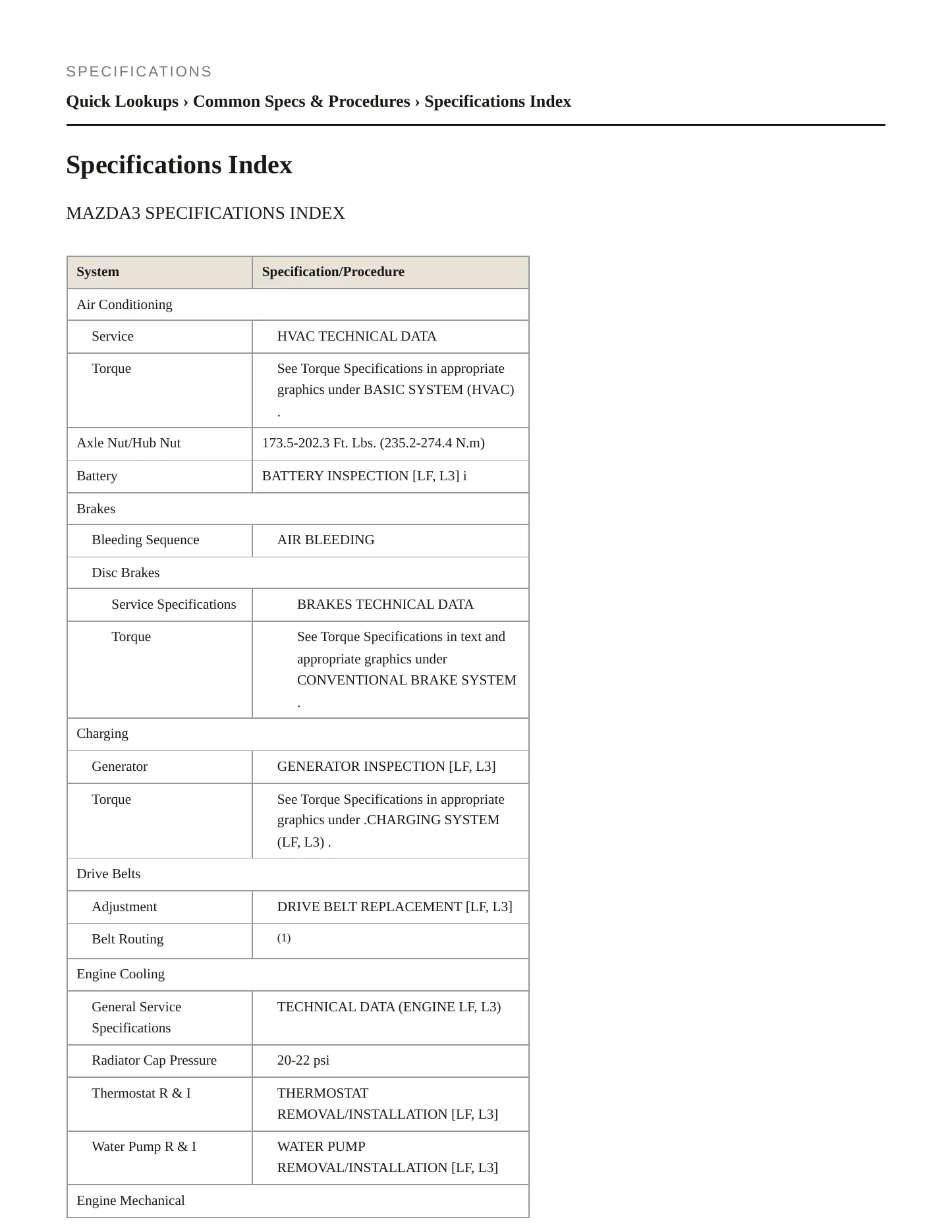 2007 Mazda 3 Service and Repair Manual preview page 2