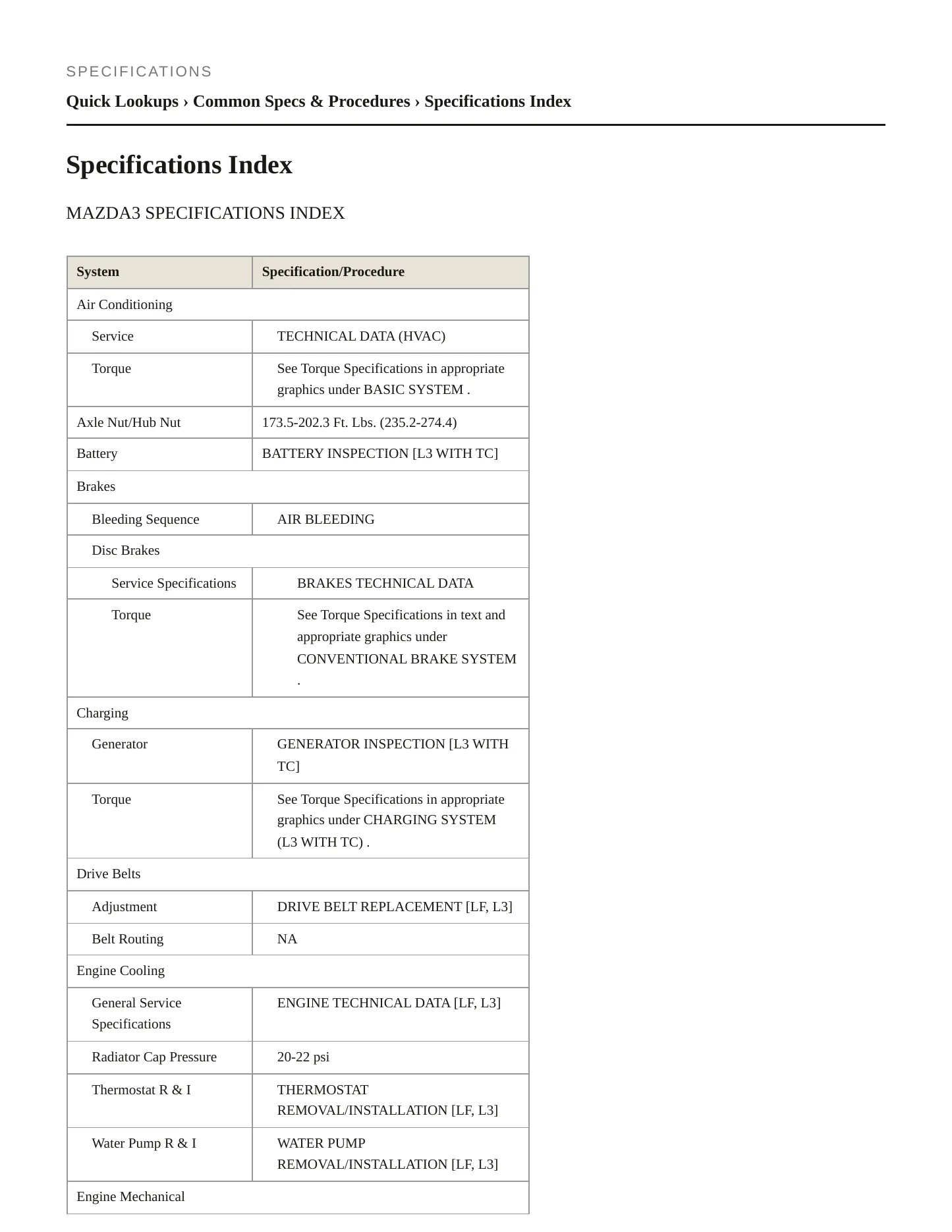 2009 Mazda 3 Service and Repair Manual preview page 2