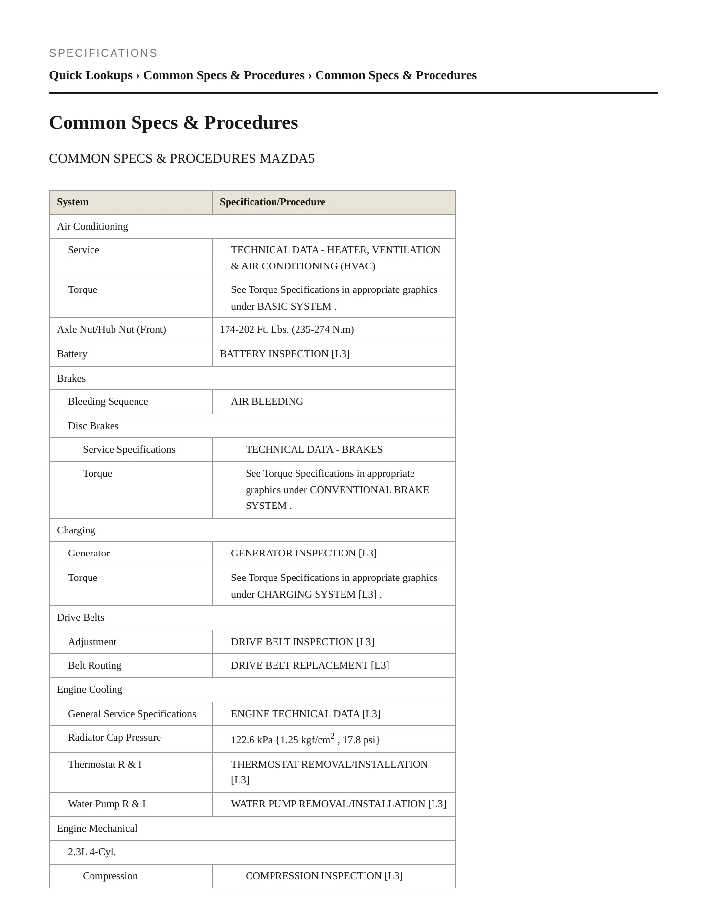 2010 Mazda 5 Service and Repair Manual preview page 2