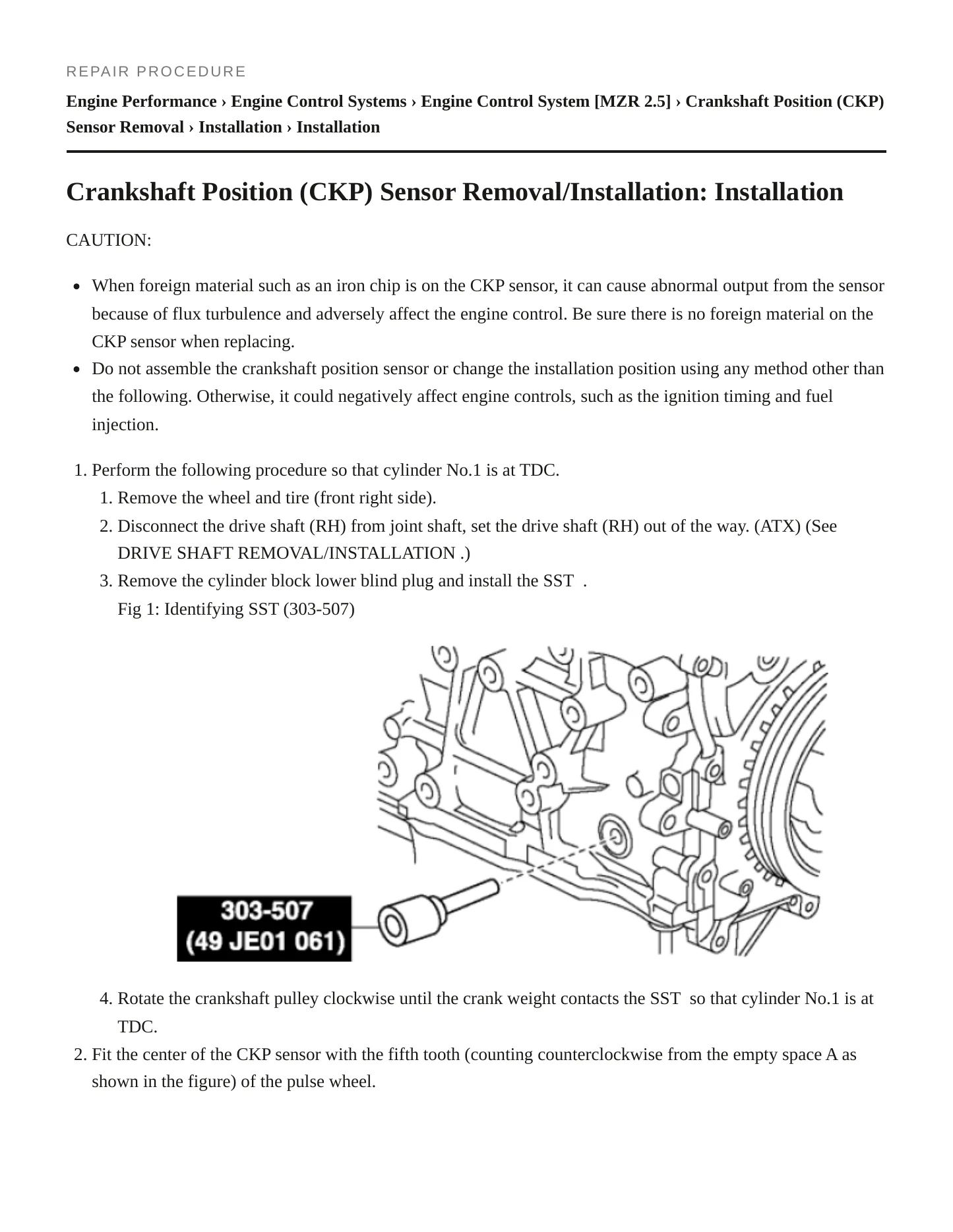 2013 Mazda 6 Service and Repair Manual preview page 5