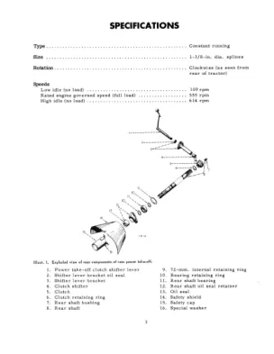 Mccormick Blue Ribbon IH B275 Tractor Power Take-off Service & Repair Manual preview page 3