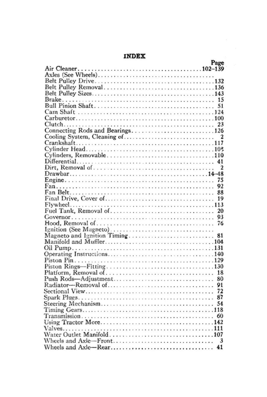 Mccormick Deering 10-20 Tractor Service & Repair Manual preview page 2