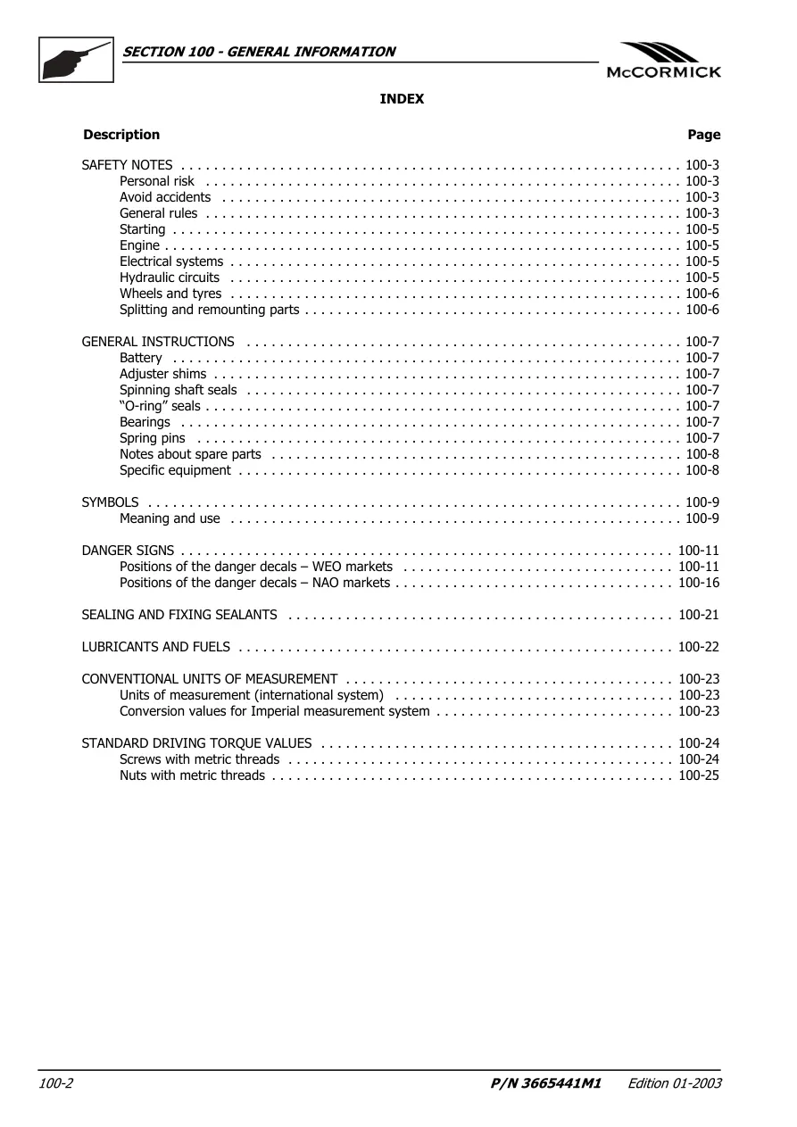 Mccormick GX40 GX45 GX50 Tractor Service & Repair Manual preview page 6