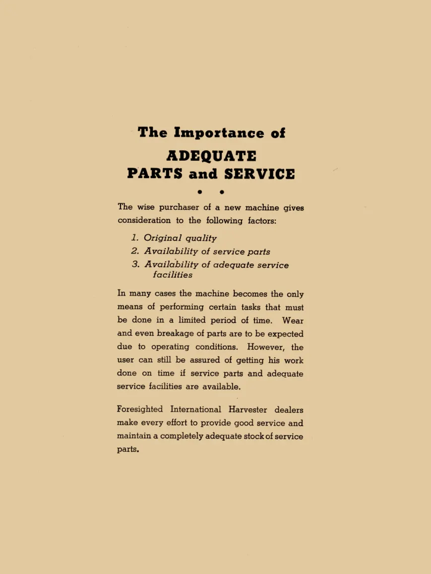 Mccormick IH Farm Implements for Farmall Cub Tractor Parts Manual preview page 2