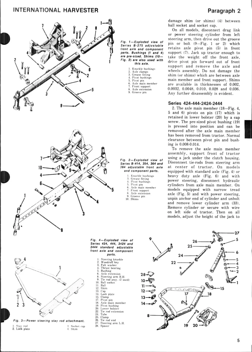 Mccormick International Harvester B-275 Tractor Service & Repair Manual preview page 5