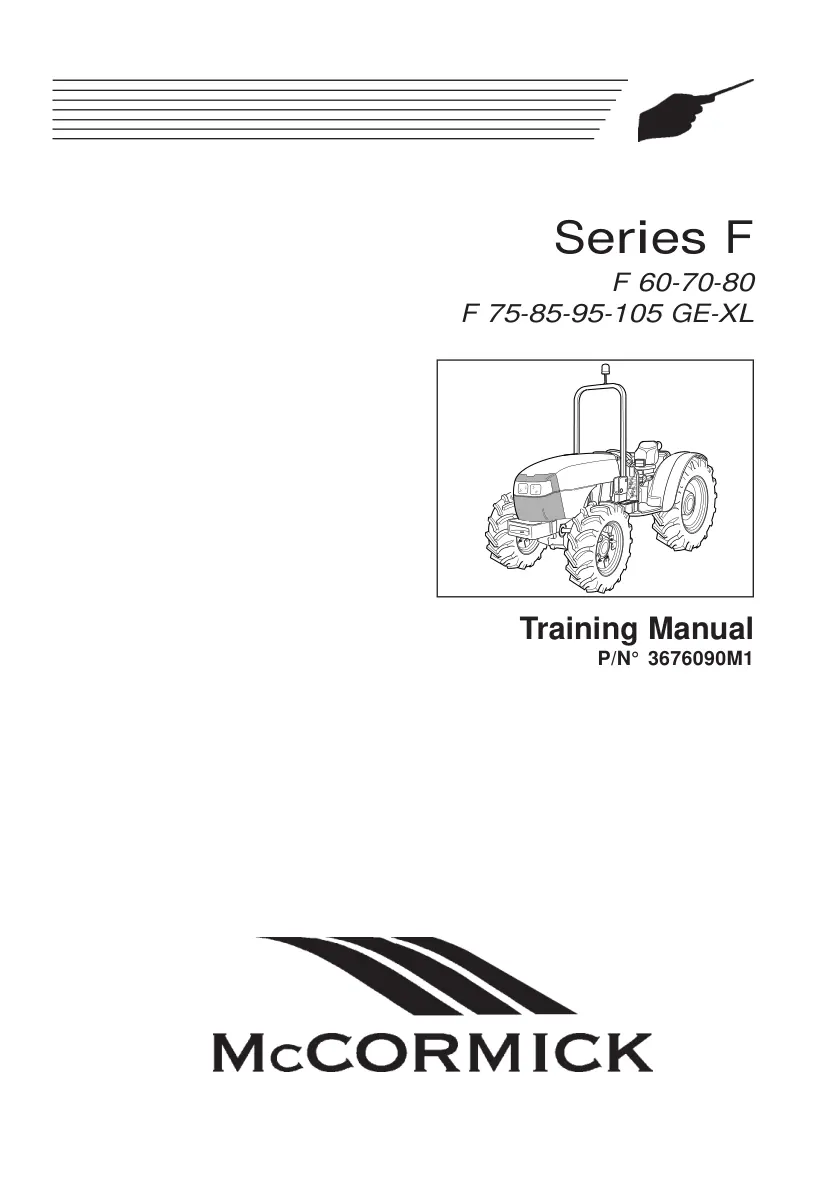 Mccormick Landini Series F 60 70 80 75 85 95 105 GE-XL Tractor Service & Repair Manual preview page 1