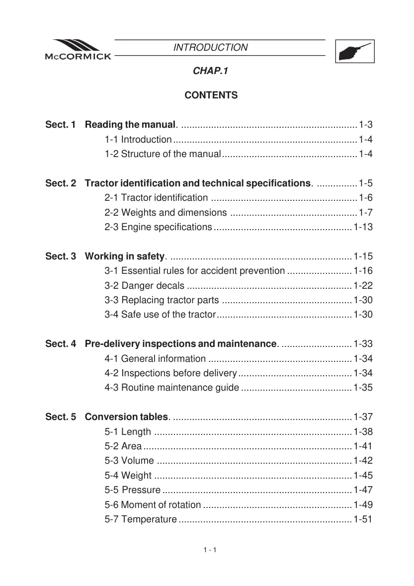 Mccormick Landini Series F 60 70 80 75 85 95 105 GE-XL Tractor Service & Repair Manual preview page 4
