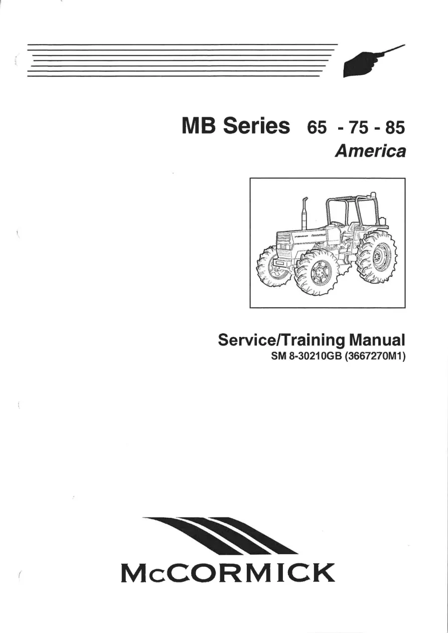 Mccormick MB 65 75 85 Series Tractor Service & Repair Manual preview page 2