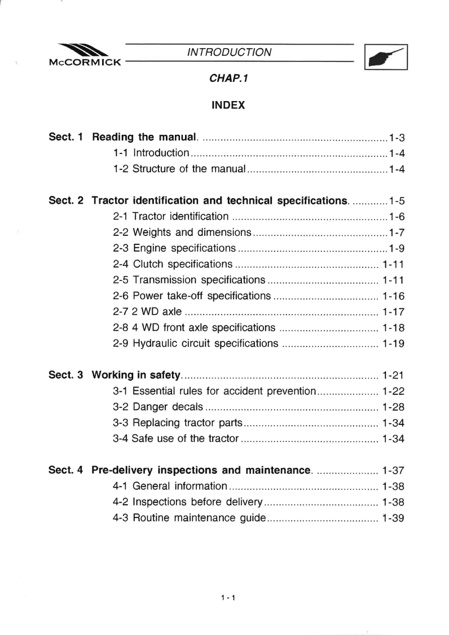 Mccormick MB 65 75 85 Series Tractor Service & Repair Manual preview page 6
