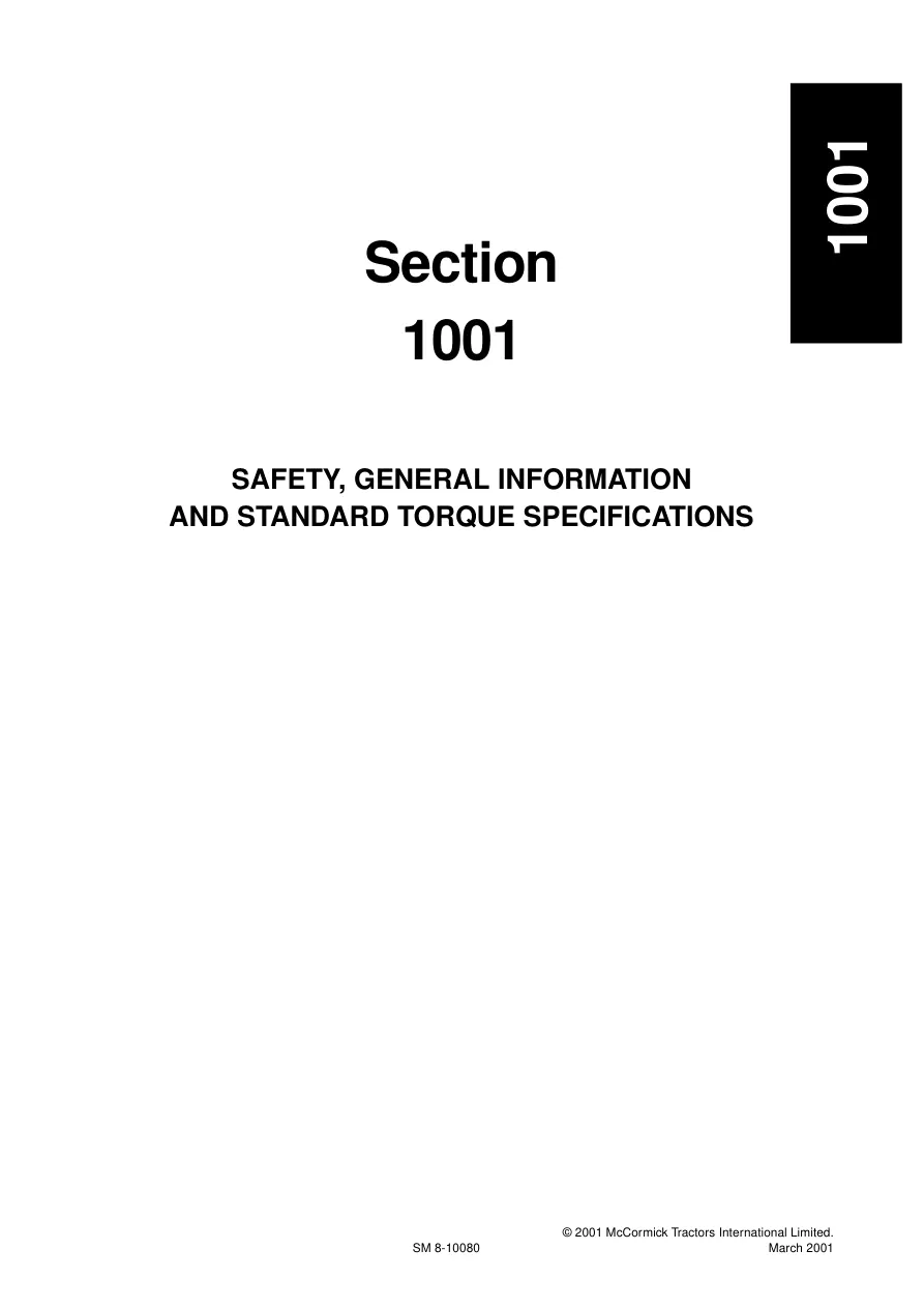Mccormick MC Series Tractor Service & Repair Manual preview page 3