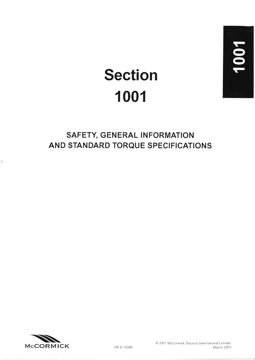Mccormick MTX Series Tractor Service & Repair Manual preview page 5