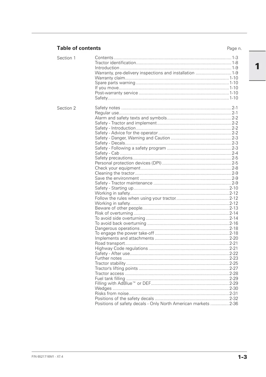Mccormick X7.4 Series Tractor Operator's Manual preview page 3