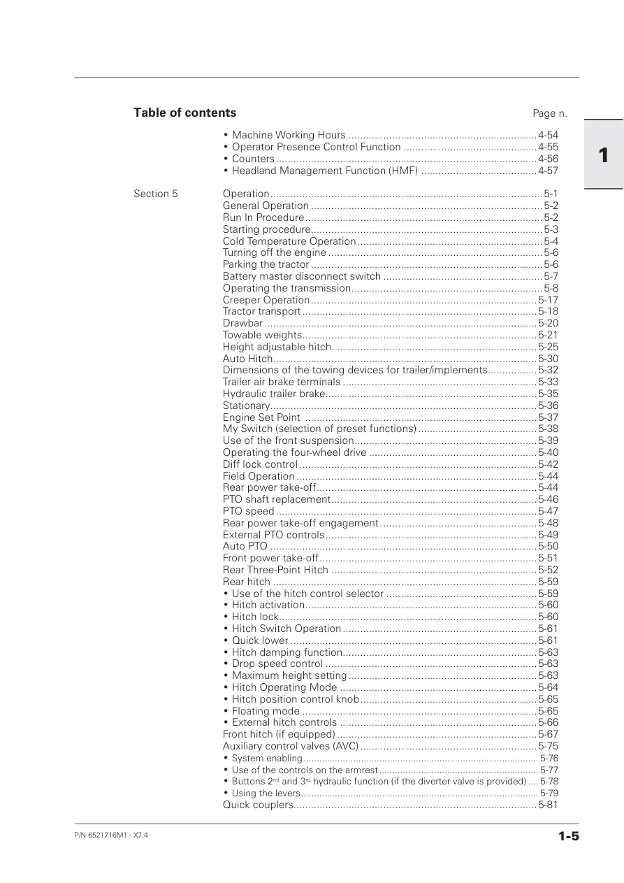 Mccormick X7.4 Series Tractor Operator's Manual preview page 5