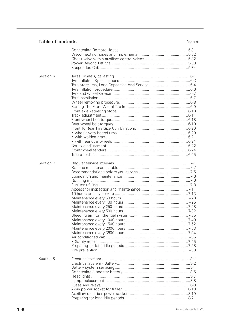 Mccormick X7.4 Series Tractor Operator's Manual preview page 6