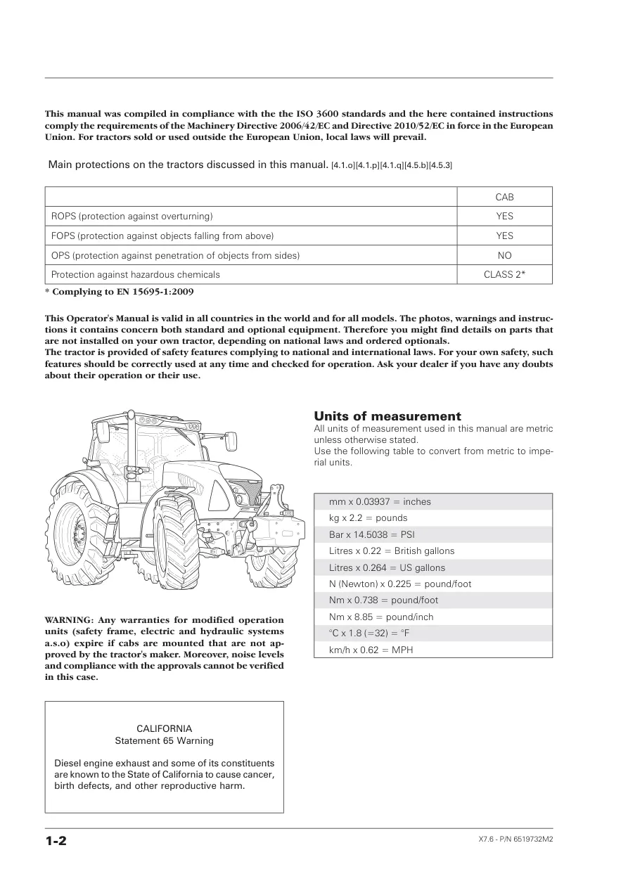 Mccormick X7.6 Series Tractor Operator's Manual preview page 2
