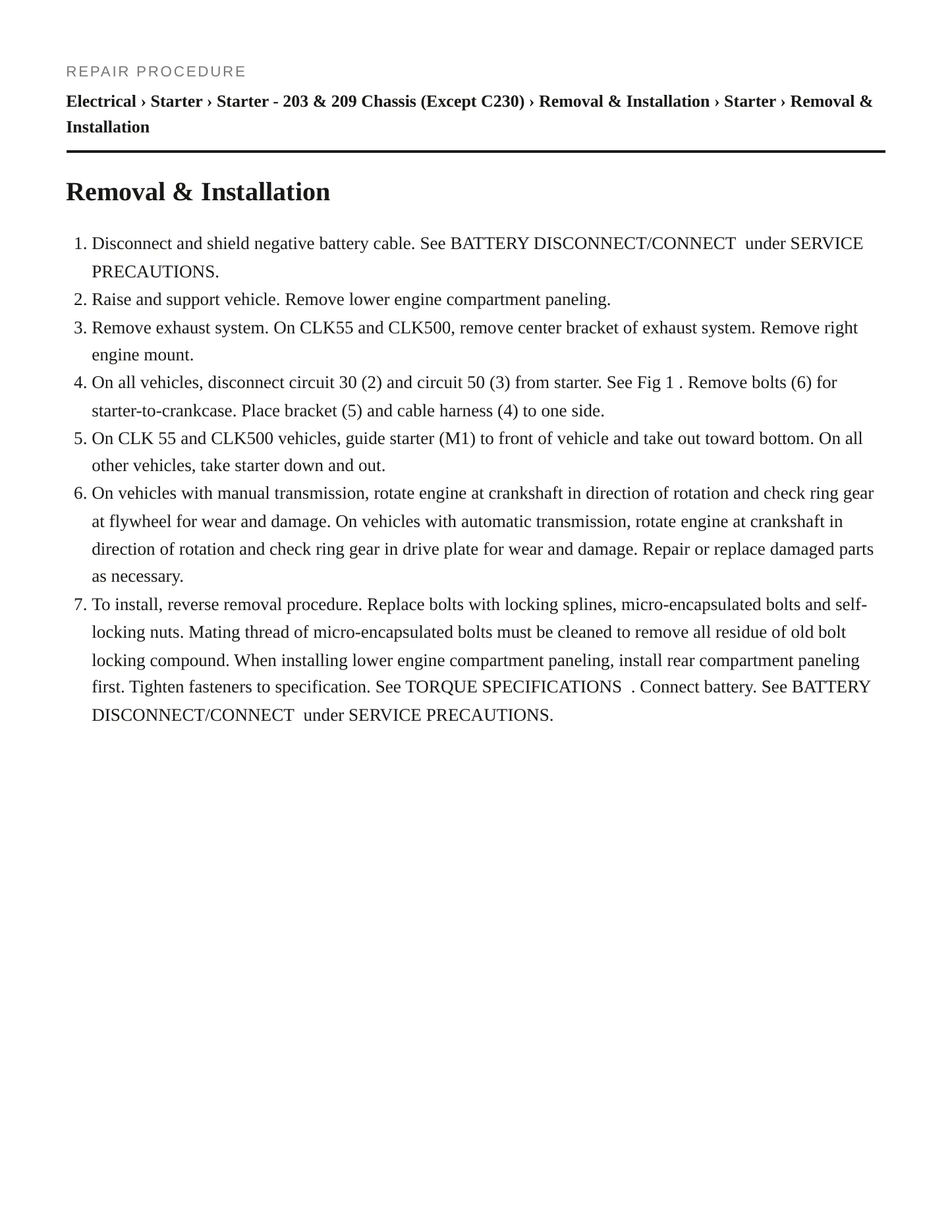 2002 Mercedes-Benz C320 Service and Repair Manual preview page 4
