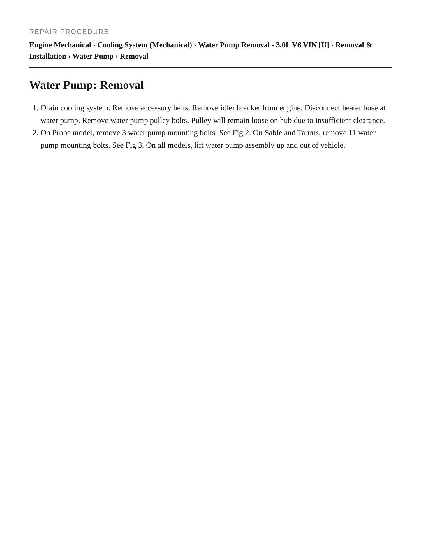1991 Mercury Sable service manual page 3