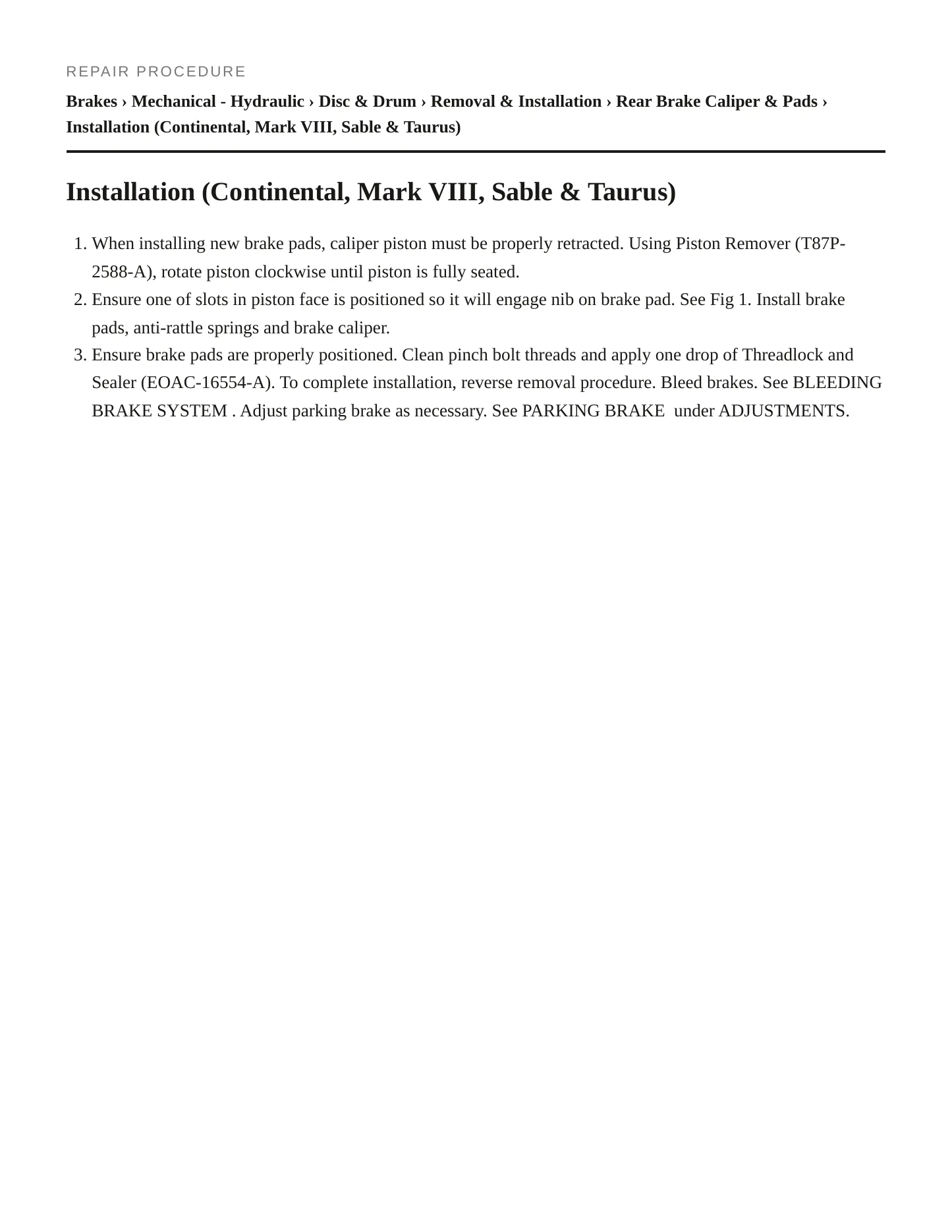 1993 Mercury Sable service manual page 3