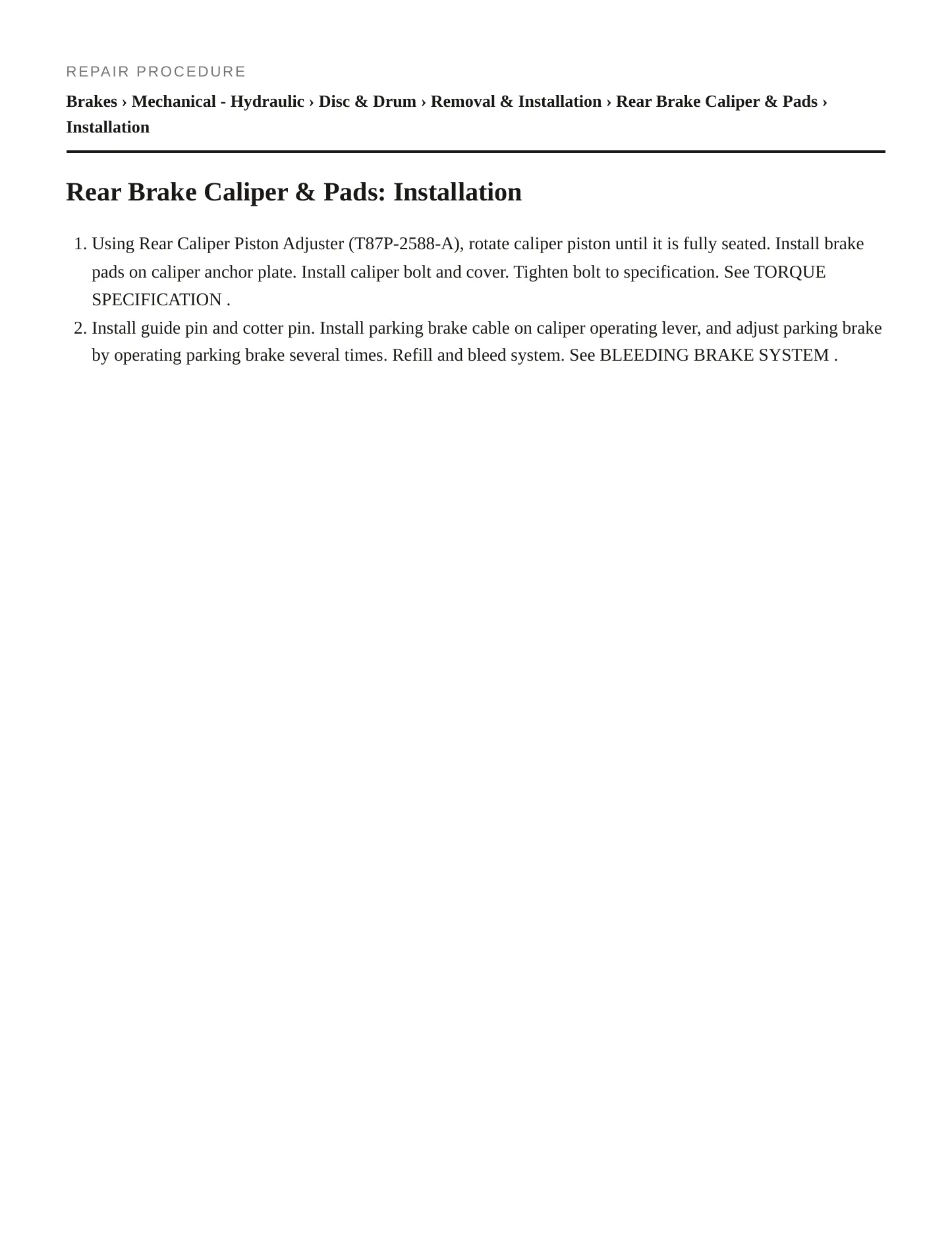 1995 Mercury Mystique service manual page 5