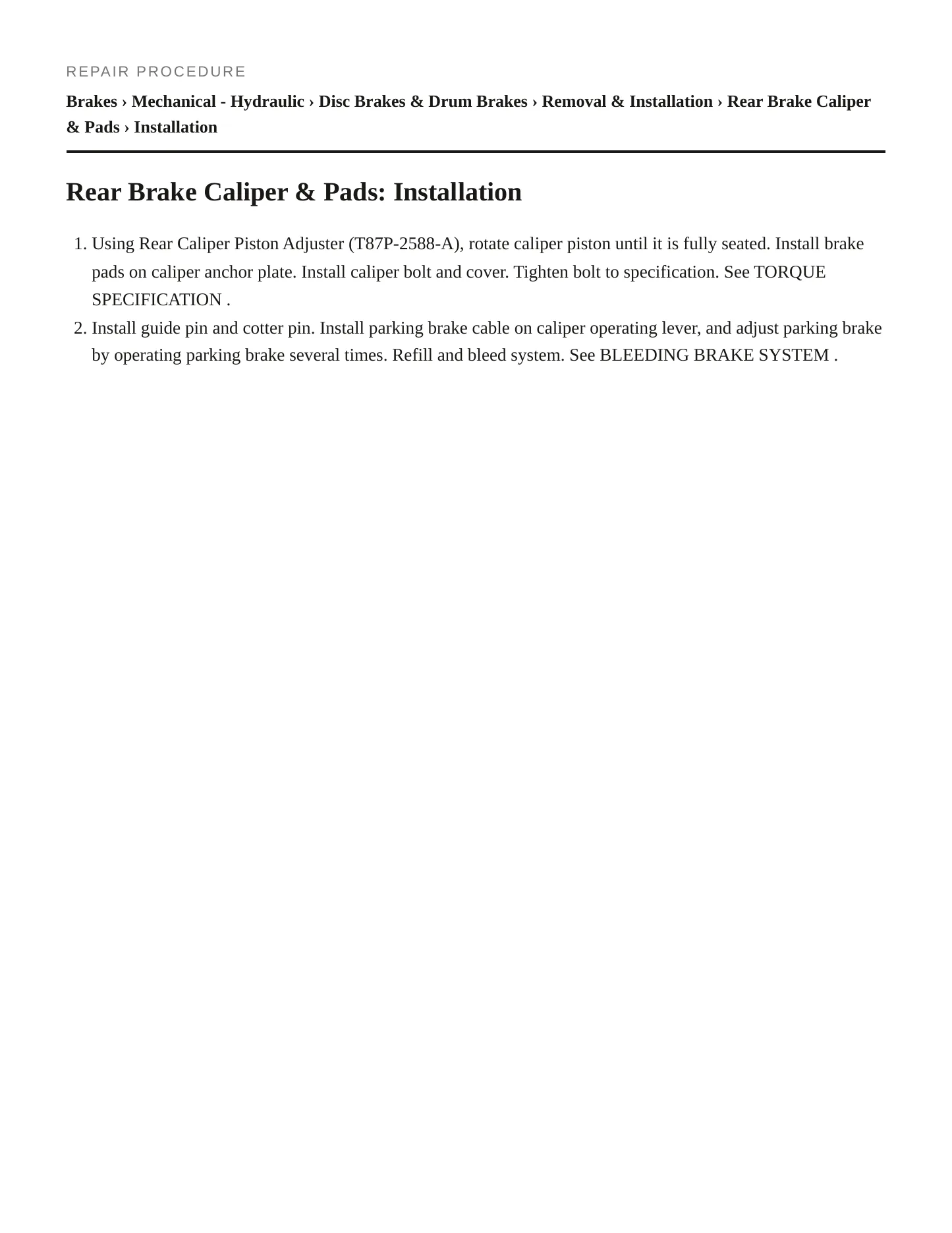 1996 Mercury Mystique service manual page 5