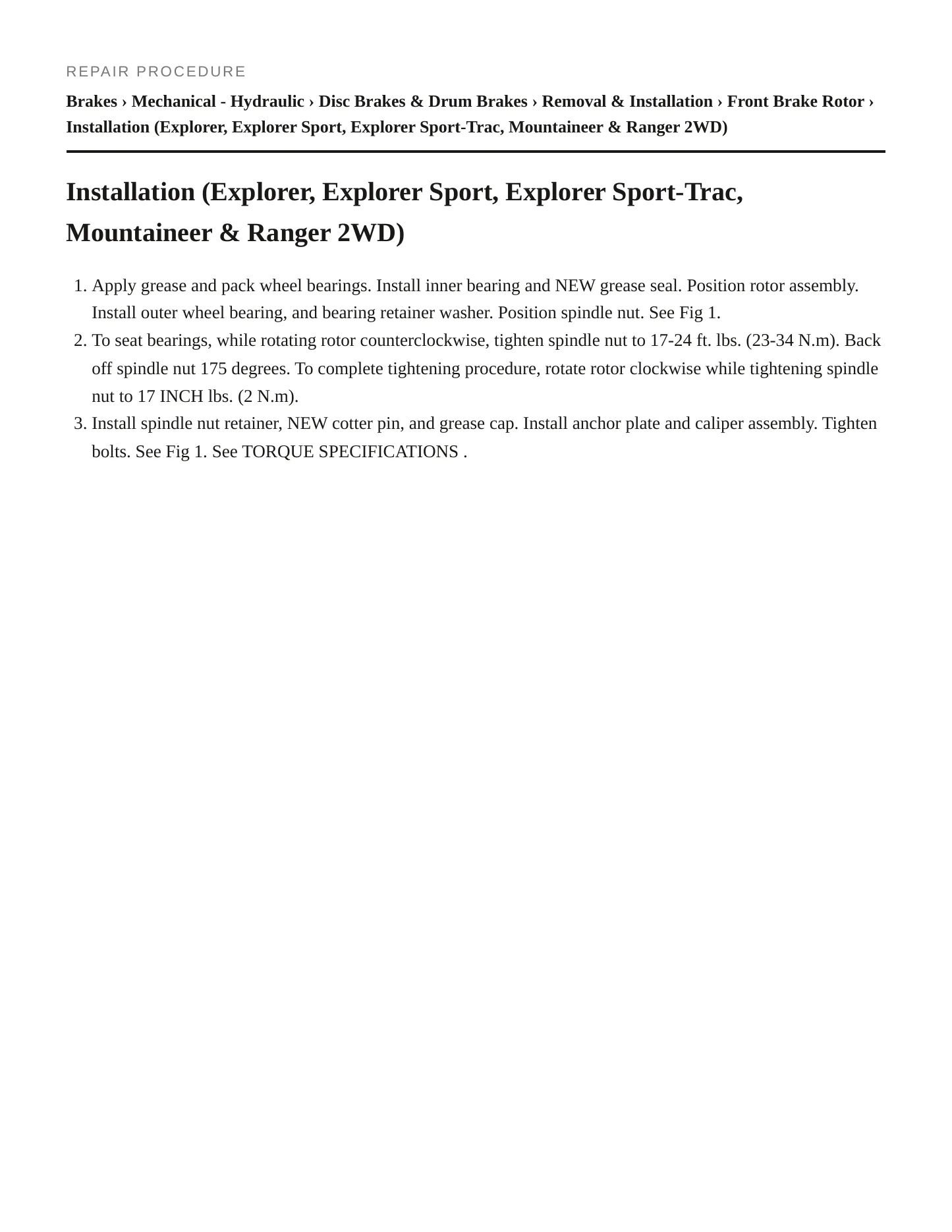 2000 Mercury Mountaineer service manual page 5