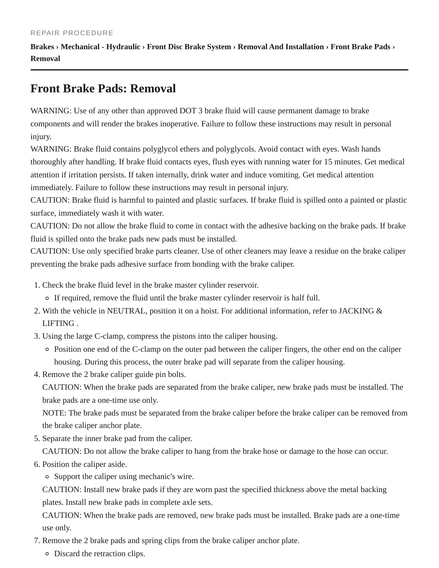 2005 Mercury Montego service manual page 4