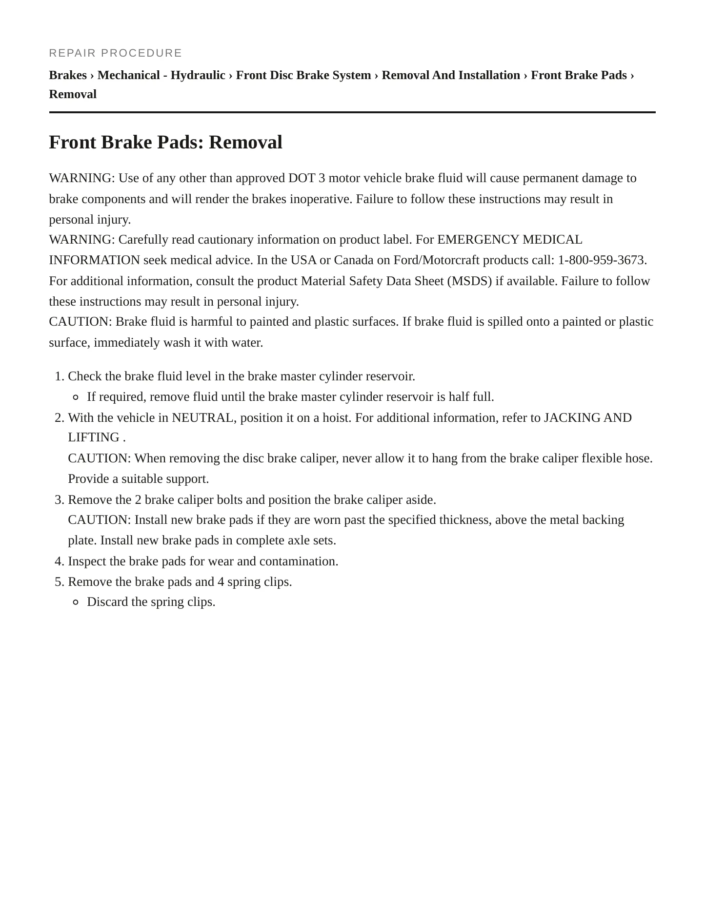 2006 Mercury Monterey service manual page 4