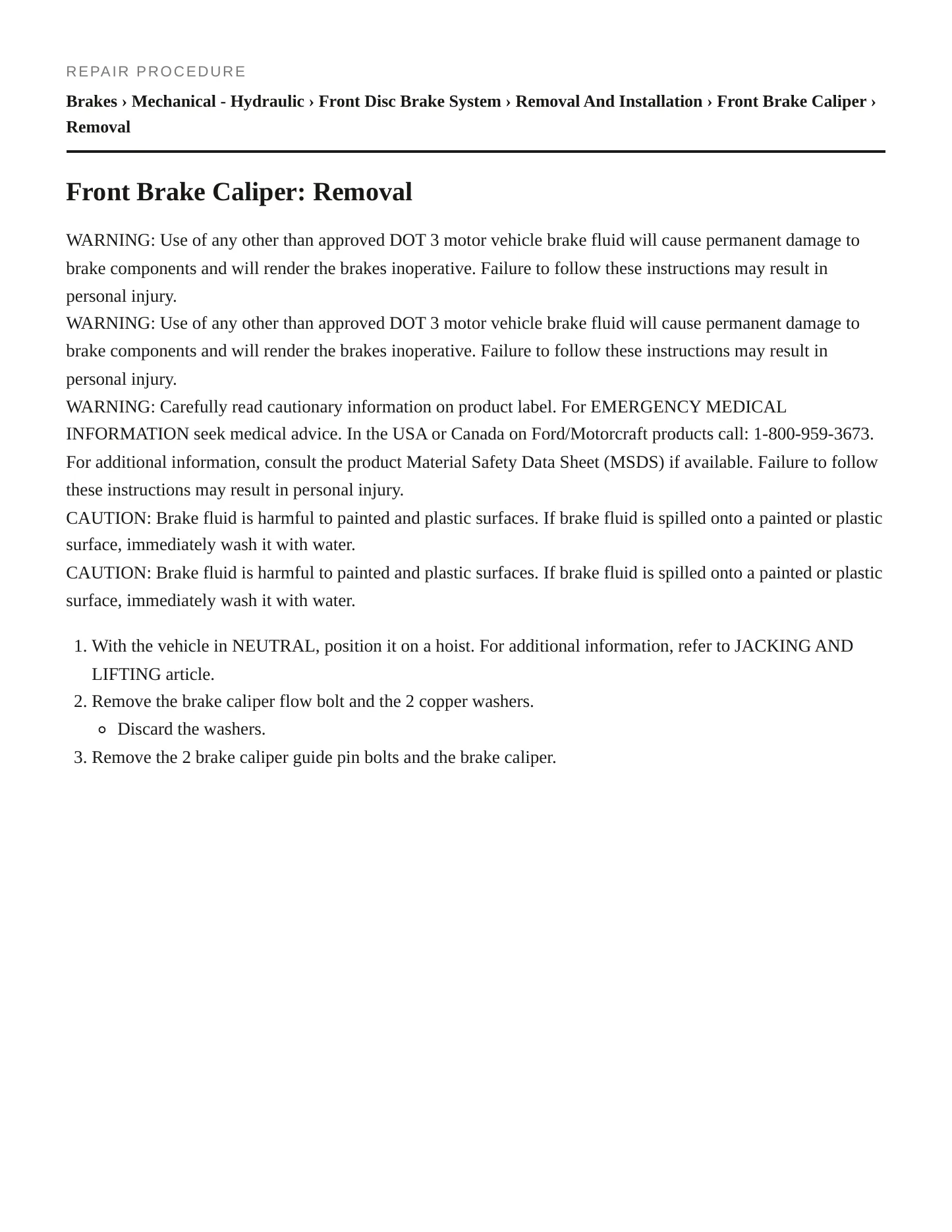 2007 Mercury Monterey service manual page 4