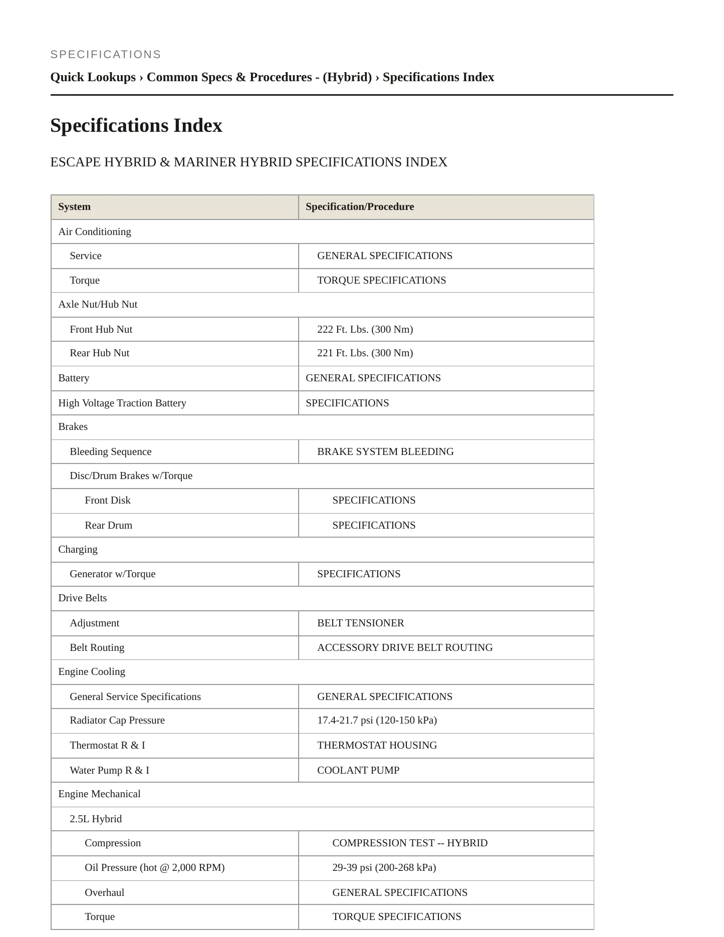 2009 Mercury Mariner service manual page 2