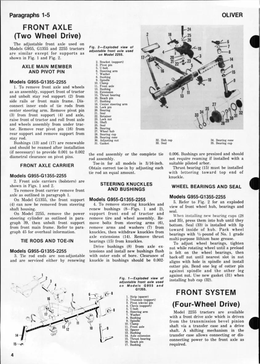 Minneapolis Moline -Moline G955 Tractor Service & Repair Manual preview page 4