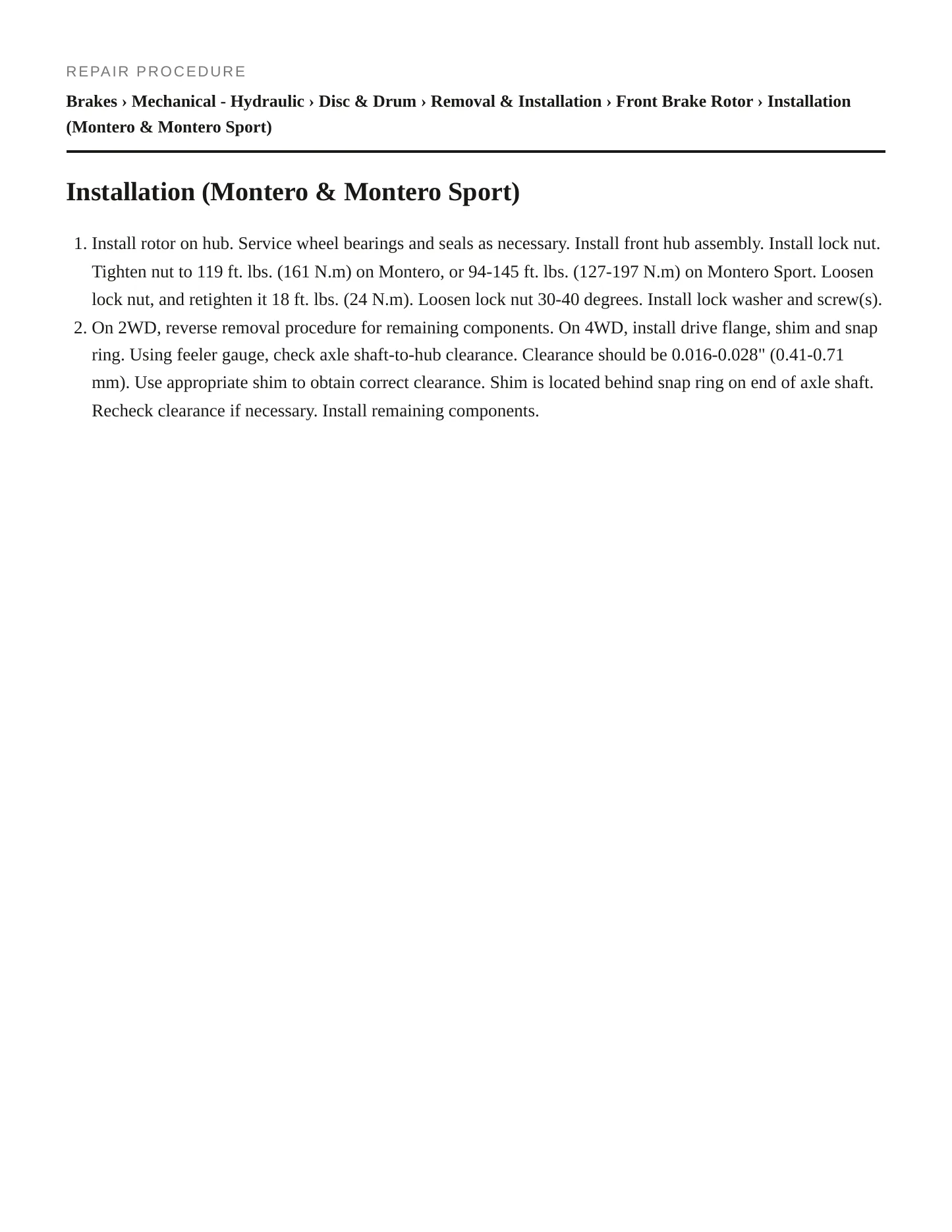 2000 Mitsubishi Eclipse Service and Repair Manual preview page 5