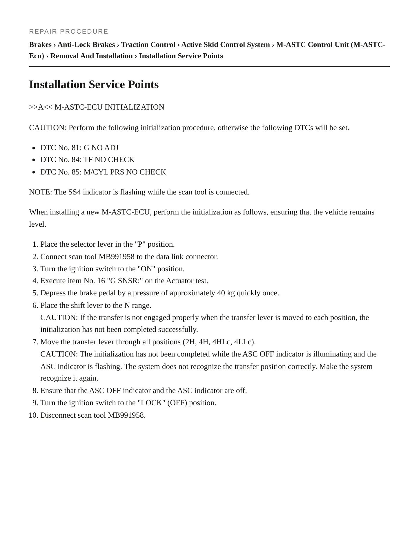 2006 Mitsubishi Montero Service and Repair Manual preview page 5