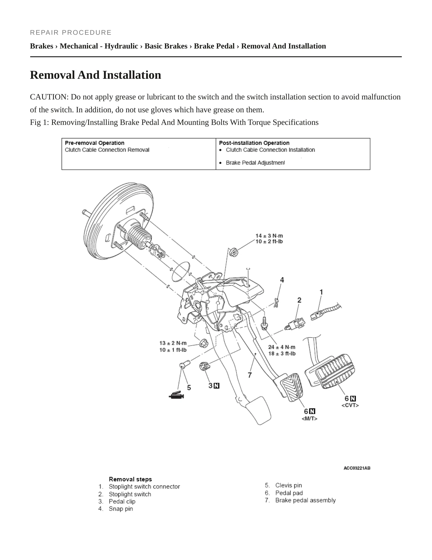 2014 Mitsubishi Mirage Service and Repair Manual preview page 5