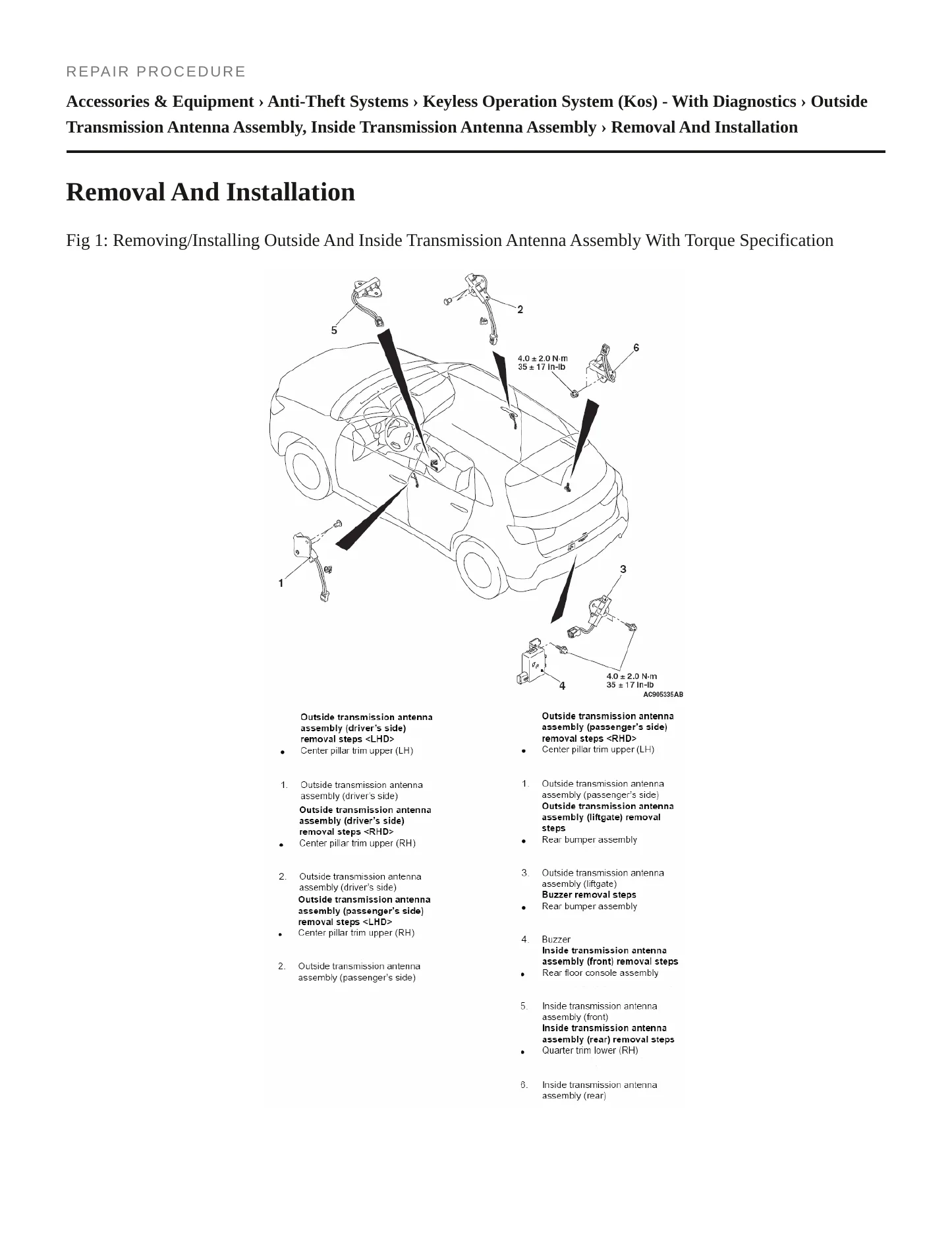 2014 Mitsubishi RVR Service and Repair Manual preview page 5