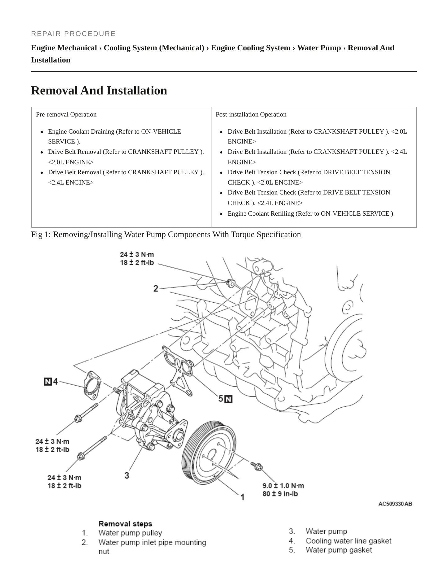 2018 Mitsubishi Outlander Sport Service and Repair Manual preview page 5