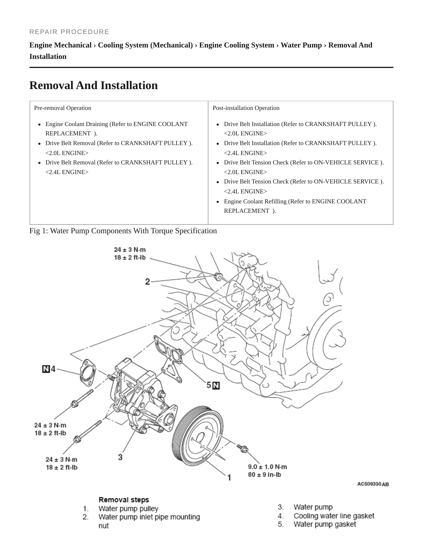 2019 Mitsubishi Outlander Sport Service and Repair Manual preview page 5