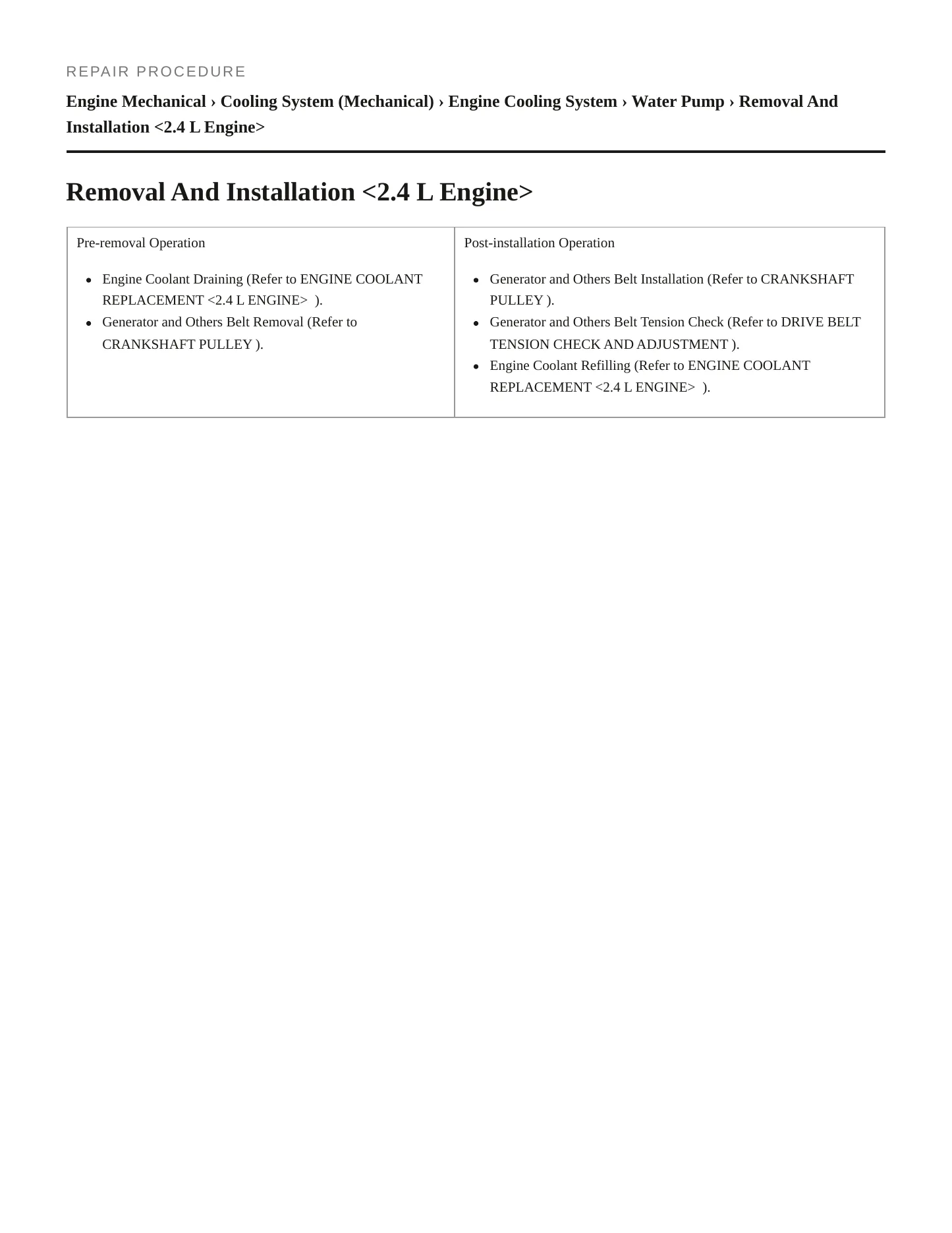2020 Mitsubishi Outlander Service and Repair Manual preview page 5
