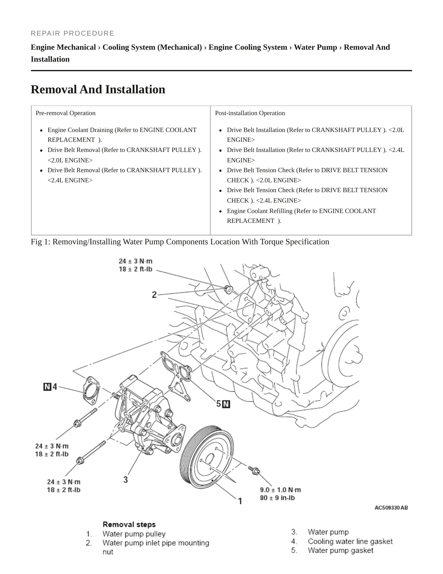 2020 Mitsubishi RVR Service and Repair Manual preview page 5